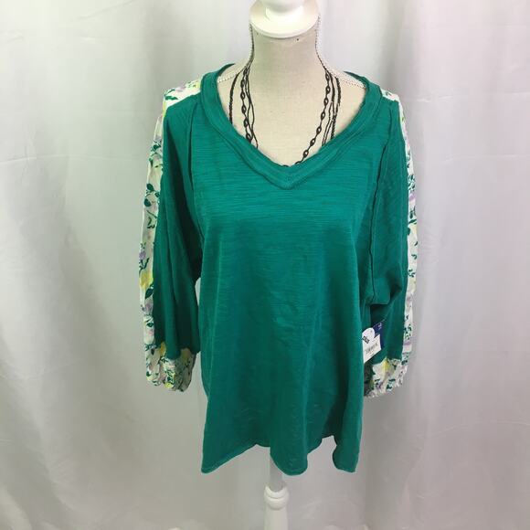 Arizona Jean Co Long Sleeve Top Emerald XL 18.5 - Picture 2 of 14